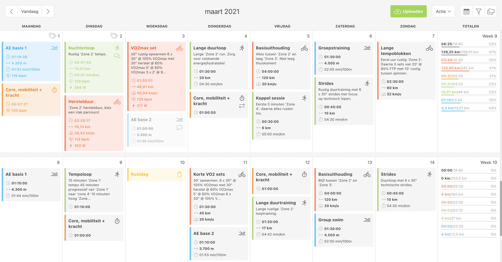 Drag & drop kalender